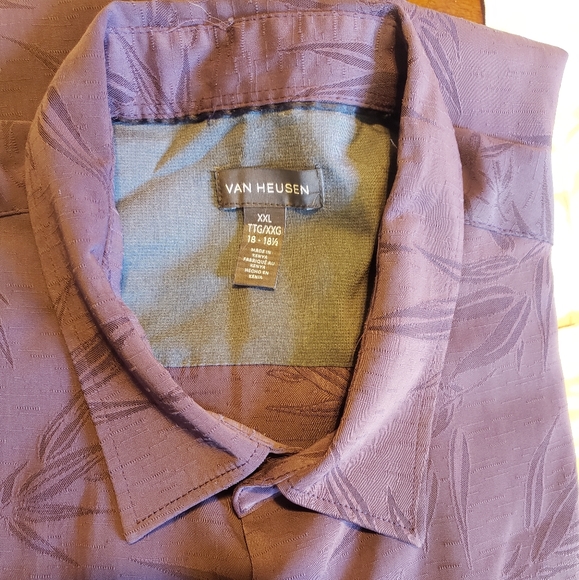 Men's Van Helsing XXL resortwear purple shirt - Picture 3 of 3